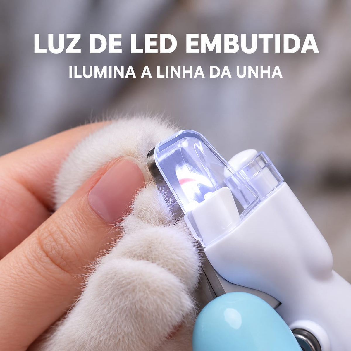 Cortador de Unhas para Pets com Luz LED