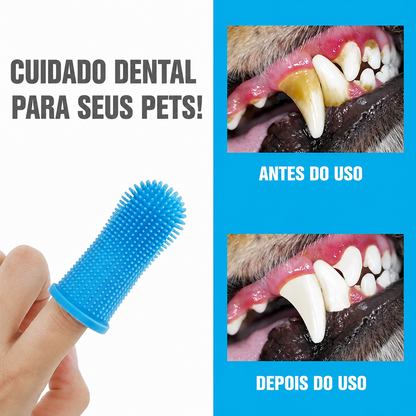 Escova de Dedo para Cães e Gatos